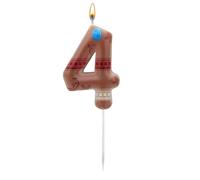 4° Vela Cumpleaños para Pastel, Verano Océano Velas Números Inspirado en Isla Decoraciones Pasteles Suministros Fiestas Cumpleaños Tema Dibujos Animados para Niños Niñas