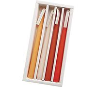 4 velas cónicas de poste largo, velas perfumadas sin humo, velas de larga duración, sin goteo, decoración del hogar, decoración de cocina, decoración de boda (naranja)