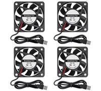 4 ventiladores 6010 de 60 x 60 x 10 mm CC 5 V 60 mm x 10 mm, ventilador de refrigeración sin escobillas, rodamiento de bolas de repuesto de 60 mm para enfriar la carcasa de la computadora