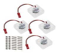 4 ventiladores de radiador de refrigeración DC 5V 0.25A 30 x 30 mm, luz azul LED, sin escobillas, CPU enfriador de calor de 2 pines, compatible con Raspberry Pi 4 con tornillos