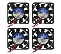 4 ventiladores silenciosos de 12 V, ventiladores axiales CC de 40 x 40 x 10 mm (4010) con cable de 15 cm, para PC, impresoras 3D, NAS, DVR y pequeños dispositivos - 0,08 A de baja corriente