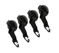 4 ventosas for tienda de campaña coche con hebilla lateral redonda/triangular, anclajes for toldo, for exterior, gancho seguridad Para Familias, Camping