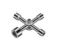 4 Vías Llaves Triangulares,Universal Agujero Cuadrado,Utilidades Cross Triángulo Llave Armario Eléctrico,5 en 1 Multifunción Cruz Llave para Radiadores Gas Eléctricos Cajas de Contador Grifo Cerradura