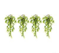 4 vides de hiedra artificial con protección UV para uso duradero en el hogar, jardín, oficina y varios proyectos de decoración de bricolaje (amarillo)