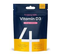 4 Vitamina D3 2000 UI Colecalciferol 50µg, Vitamina D 365 Comprimidos 1 Año | Alta Potencia 1000% VRN, Huesos, Músculos y Sistema Inmunitario, Comprimido Pequeño, 1 al Día, Fabricado en Reino Unido
