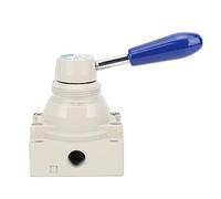 4 Way 3 Position Pneumatic Valve | 1 / 4in PT Port Manual Flow Control Valve | Hand Lever Operated for Industrial Automation/Machinery/Equipment | 0-1.0MPa, Aluminum Alloy