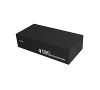 4-Way AV Splitter 1 in 4 Out Composite RCA AV Splitter 1X4 Video Audio RCA Splitter Distributor for DVD C-VBS US Plug