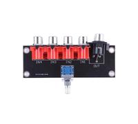 4 Way Dual Channel Audio Signal Switching Board Lotus Input Audio Source Signal Relay Selector Board for Theater