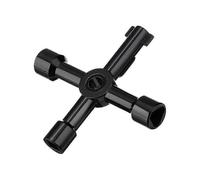 4-Way Multifunction Electric Water Meter Key Box Cabinet Open Key (Black)