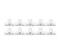 4 Way PVC Fitting Elbow Pipe Connector Durable Sturdy Right Angle Connection for Furniture Water Pipes Greenhouse Tent PVC Material 25mm Inner Diameter 10Pcs Set Kit (White)
