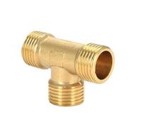 4 Ways Brass Pipe Fittings Equal Female Connector 1/8" 1/4" 3/8" BSP For Grease & Hydraulic System(Orange,3/8")