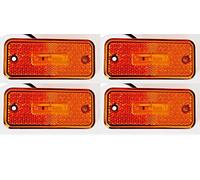 4 x 12 V Naranja 3LEDs Side Outline luces de gálibo para camión volquete camión caravana bus van camper