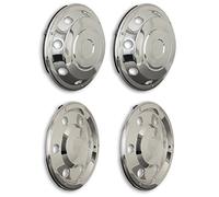 '4 x 17,5 Acero Inoxidable Tapacubos (2 x Encorvada/2 x recto) universal para camiones, TRANSPORTER, etc.