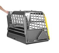 4 x 4 North America MIM Safe VarioCage Single - Caseta de Transporte de Perros a Prueba de Choque, Ajustable