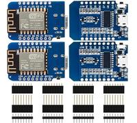 4 x 5 V D1 5 V ESP8266 Mini Board NodeMCU WiFi ESP8266-12F CH340G WLAN Micro USB Module 4Mbit Flash Memory (CH340-Micro USB)