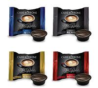 4 x 50 Cápsulas Borbone Don Carlo Degustazione (50 negras, 50 azules, 50 rojas, 50 doradas), compatibles con cafetera Lavazza A modo mio