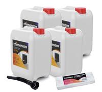4 x 5L Bioetanol 99,5% para chimeneas de Chimeneox (con Embudo) + 2 x Esponja Fibra Cerámica