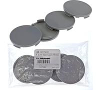 4 x 64 mm tapacubos llantas, tapas grises planas, para Alutec Rial Anzio