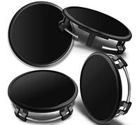 4 x 75mm Tapas de Rueda de Centro Centrales Llantas Aluminio Compatibles con Tapacubos Mercedes Benz B66470207 / B66470200 Negro CM 0