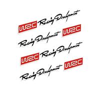 4 x Adornos de Estilo para Coches Moda WRC World Racing Development Calcomanías Creativas Manijas Puertas Diseño Doble Color Pegatinas Vinilo - Decoración Personalizada Resistente al Calor y la Luz So