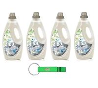 4 x Alba amorbidente, suavizante de iris y flores blancas, 33 lavados, 1850 ml + llavero Beni Culinari gratuito
