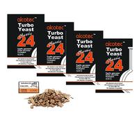 4 x Alcotec Classic 24-175g, Levadura Para Glaseado, Levadura Turbo, Levadura Para Puré, Levadura Para Fermentación, Levadura de Vodka