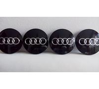 4 x Audi Llanta Tapa 60 mm Buje Tapa Buje Tapa Wheel Centre Caps Negro