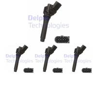 4 x bobina de encendido DELPHI para AUDI, SEAT, SKODA, VW A3, A5, ARONA (KJ7