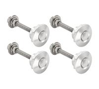 4 x Botón de cierre de capó de liberación rápida con pasador de bloqueo de capó plateado