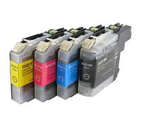 4 x Cartuchos de limpieza LC123 compatible para Brother DCP-J132 W/DCP de j152/DCP-J4110DW/DCP-J552DW/DCP-J752DW