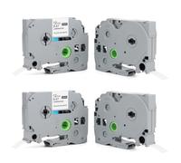 4 x Compatible para Etiquetadora Brother Etiquetadora Adhesivas Tze-231 Tze231 12mm 0.47 x 8M Compatible para Brother P-Touch Tapes Etiqueta Negro Sobre Blanco PT-H100 PT-H105 PT-D400 PT-1000 1010