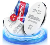 4 x CR1220 CR 1220 WILHELM Pila de botón de litio 3V 40mAh ø12x2,0mm Batería DL1220