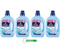 4 x Detergente líquido Lavatrice Classico de Felce Azzurra, para lavadora, 32 lavados, 1595 ml, incluye llavero Beni Culinari