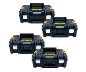 4 x Dewalt DWST1-70703 TStak II Caja de Almacenamiento de Herramientas Eléctricas 13,5L T-STAK Case