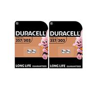 4 x Duracell 357/303 SR44 con óxido de plata (2 blísters de 2 baterías) 4 pilas