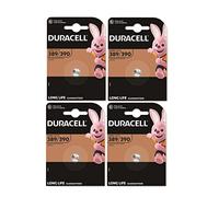 4 x Duracell 389/390 SR1130 con óxido de plata (4 blísters de 1 batería) 4 pilas