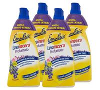 4 x Emulsio Lavaincera perfumada lava y abrillantadora para suelos con aceites esenciales de lavanda - 4 botellas de 950 ml cada una