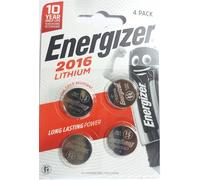4 x Energizer CR2016 Coin Lithium 3V Battery Batteries for Watches Torches Keys