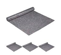 4 x Fieltros Protectores, Manta Mudanza, Moqueta Pintor, 180g/m² 1x25m = 25m², Antideslizante, Repelente Agua, Gris