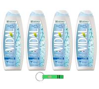 4 x Gel de ducha Vidal Bagnodoccia Hydra Pure/espuma de ducha con agua micelar 500 ml + llavero Beni Culinari gratis