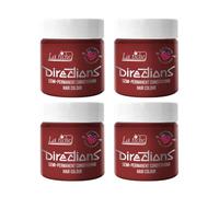 4 x La Riche Directions Semi-Permanent Hair Color Bote de 100 ml (Vermillion Red)