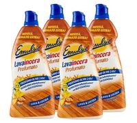 4 x Lavaincera perfumada de lava y abrillantadora para parqué con aceites esenciales de argán - 4 botellas de 950 ml