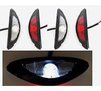 4 x LED marcador de contorno lado vertical luces 12 - 24 V rojo blanco para SUV Offroad Remolque Camión Caravana chasis