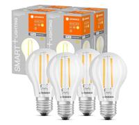 4 x Ledvance LED Smart+ Bombilla Filamento 6W=60W E27 Clara 180° WiFi Dimmable