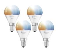 4 x Ledvance Smart+ LED P47 Vela 4,9W E14 WiFi Dimmable 2700-6500K 180°
