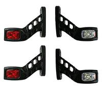 4 x Luces indicadoras laterales Lámpara 12V 24V Remolque Camión Caravana Chasis Naranja Blanco Rojo