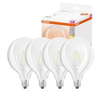 4 X OSRAM LED Filamento Bombilla G125 Globo 2,5W =25W E27 Claro Cálido 2700K