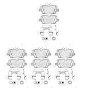 4 x Pastillas de freno JURID para BMW 3, 3 G21, 3 G21, G81, 4 G22, G82, 4 G23