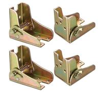 4 x Patas de Mesa Plegables con Bloqueo, Articulación de 90 grados con Auto Seguro, Soporte Plegable para Piernas de Mesa, Bisagras Plegables para Placas de Mesa, Cama, Armarios