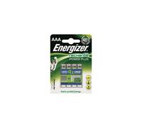 Energizer Recharge Power Plus - Pila Recargable AAA (Paquette de 4) Batería | 700 mAh NiMH - precargada - para Dispositivos Uso frecuente y Cientos de recargas - Embalaje 100% reciclable